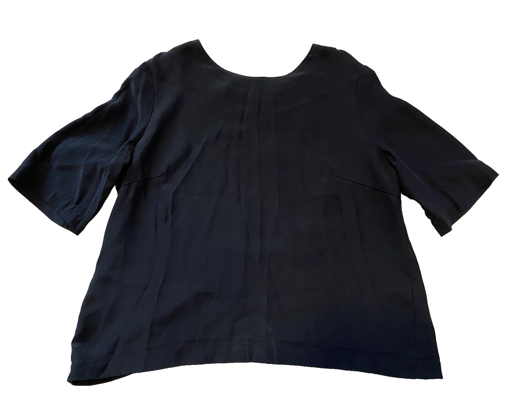 Amanda Uprichard Womens 100% Silk Blouse Size Large Open Back Witchy Whimsigoth